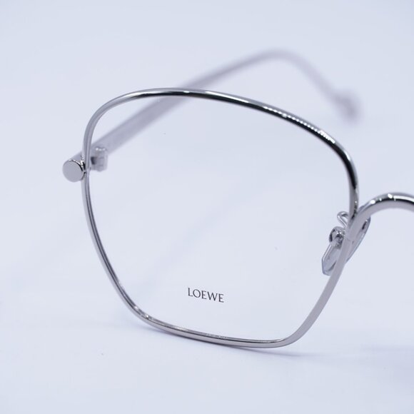 Loewe LW50073U 016 Eyeglasses Silver 55mm Geometric Frame - Picture 7 of 11